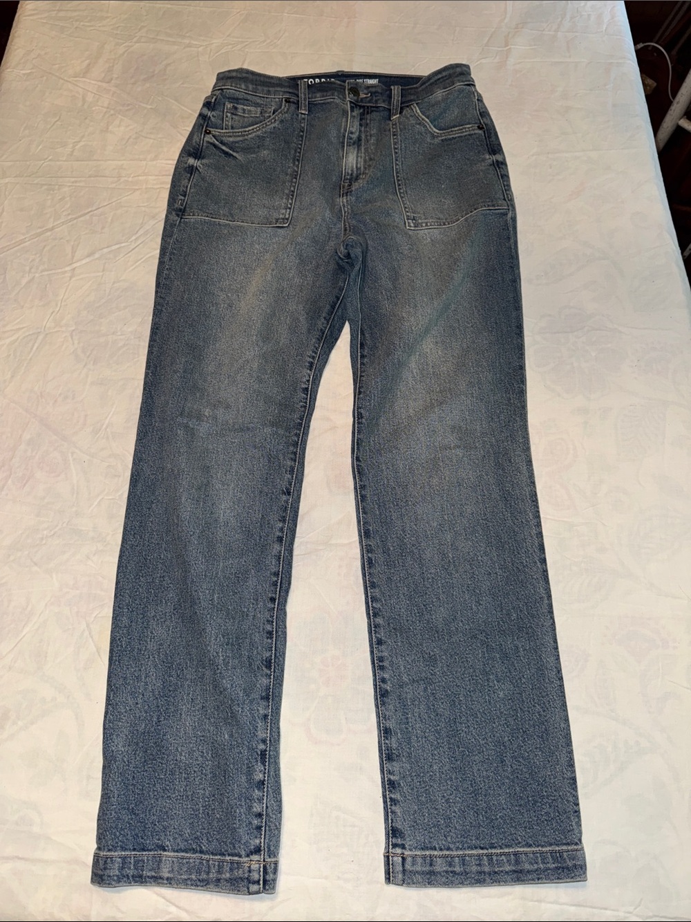 Torrid High-Rise Straight Leg Utility Jeans Size 12 Tall Patch Pocket